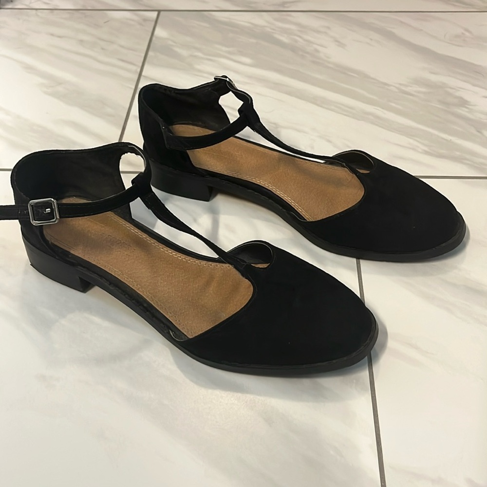 Black t-strap shoe